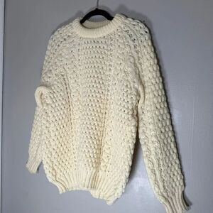 Rory Lynch Men’s Medium Cream Cable Knit Sweater – Irish Fisherman Classic